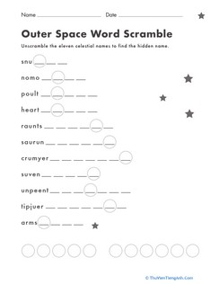 Space Word Scramble