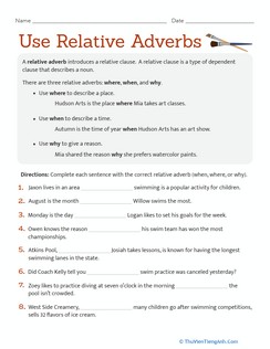 Use Relative Adverbs