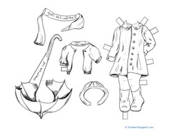 Vintage Paper Doll: Spring Attire