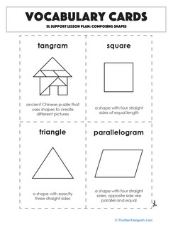 Vocabulary Cards: Composing Shapes