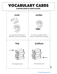 Vocabulary Cards: All About Location