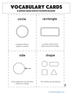 Vocabulary Cards: How Do You Know the Shape?