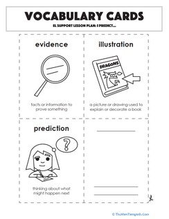 Vocabulary Cards: I Predict…