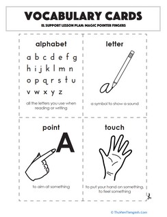 Vocabulary Cards: Magic Pointer Fingers