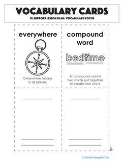 Vocabulary Cards: Vocabulary Focus