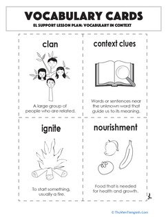 Vocabulary Cards: Vocabulary in Context
