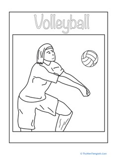 Volleyball Coloring Sheet