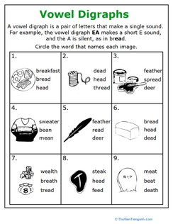 Practice Reading Vowel Digraphs: ea