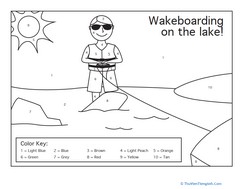 Wakeboarding Color by Number