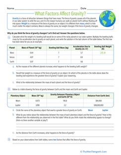 What Factors Affect Gravity?