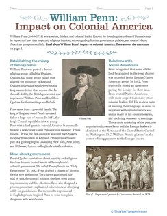 William Penn: Impact on Colonial America