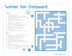 Winter Crossword Puzzle