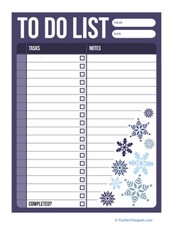 Winter To Do List