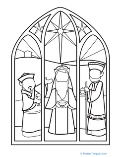 Wise Men Coloring Page