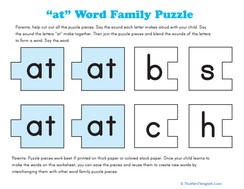 Word Family Puzzle: -AT
