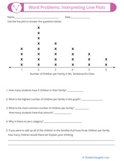 Word Problems: Interpreting Line Plots