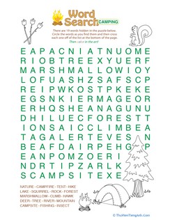 Word Search: Camping