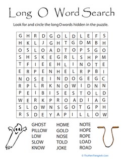 Long O Word Search