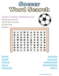 Word Search: Soccer