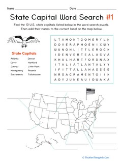 State Capital Word Search #1
