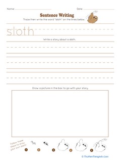 Jump into Writing: Write a “Sloth” Sentence