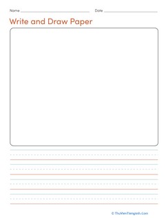 Write and Draw Paper: 8.5″ x 11″
