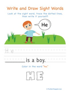 Sight Words: He