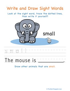 Write and Draw Sight Words: Small