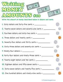 Writing Money Amounts #10