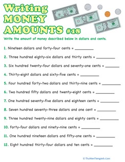 Writing Money Amounts #18