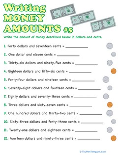 Writing Money Amounts #5