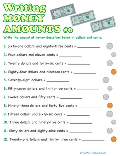 Writing Money Amounts #6
