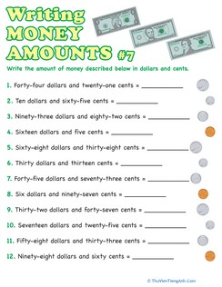 Writing Money Amounts #7