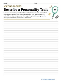 Writing Prompt: Describe a Personality Trait