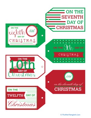 12 Days of Christmas Gift Tags #2