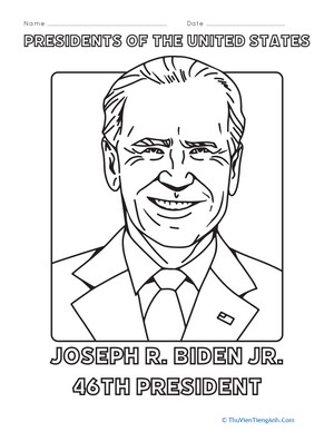 Joseph R. Biden Jr. Coloring Page