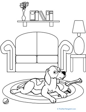 Color the Dog at Home