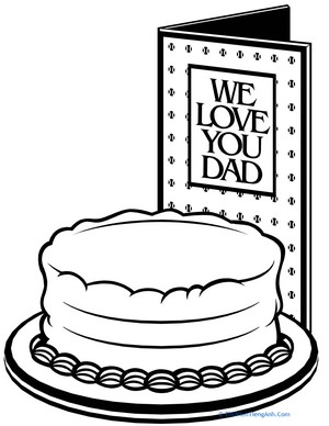 Color the Father’s Day Cake