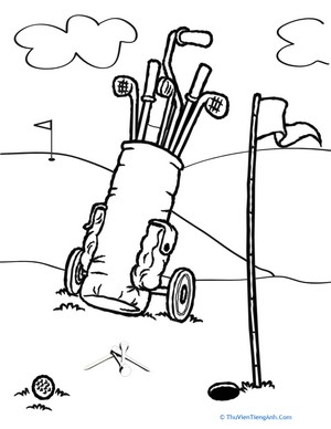 Color the Golf Clubs