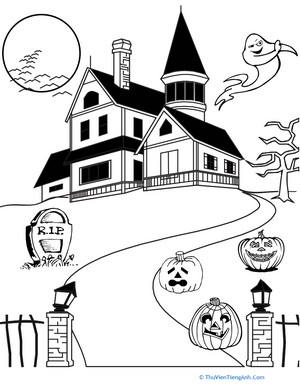Haunted House Coloring