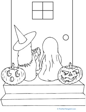 Color the Trick or Treaters