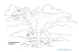 Acrocanthosaurus Coloring Page