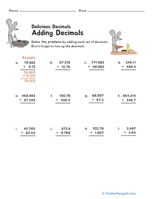 Adding Decimals