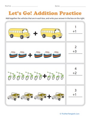 Let’s Go! Addition Practice