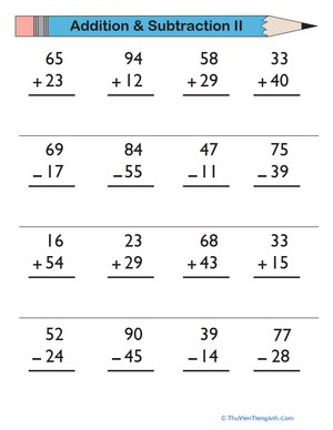 Add and Subtract