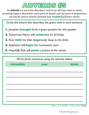 Adverbs Practice #5
