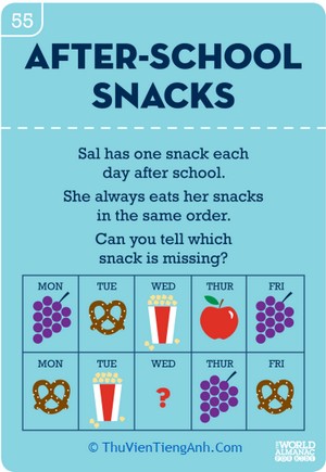 After-School Snacks: Identifying Patterns