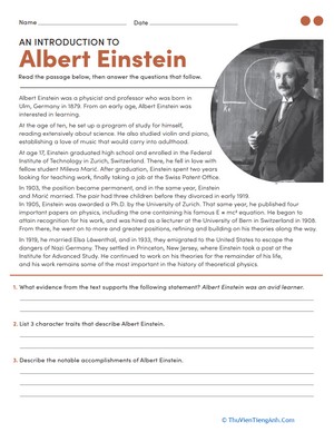 An Introduction to Albert Einstein