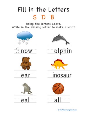 Fill in the Letters: SDB