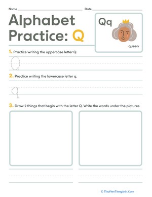 Alphabet Practice: Q